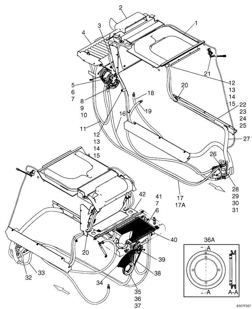 Схема запчастей Case 440 - (09-39) - AIR CONDITIONING SYSTEM (09) - CHASSIS