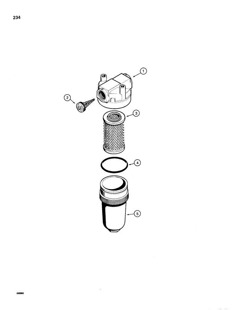 Схема запчастей Case 1150D - (234) - R36416 TRANSMISSION OIL FILTER - SUCTION LINE (06) - POWER TRAIN