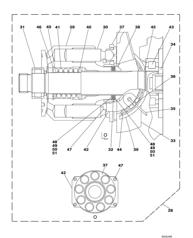 Схема запчастей Case CX130 - (08-130) - KNJ3000 PUMP ASSY, HYDRAULIC - ROTOR (08) - HYDRAULICS