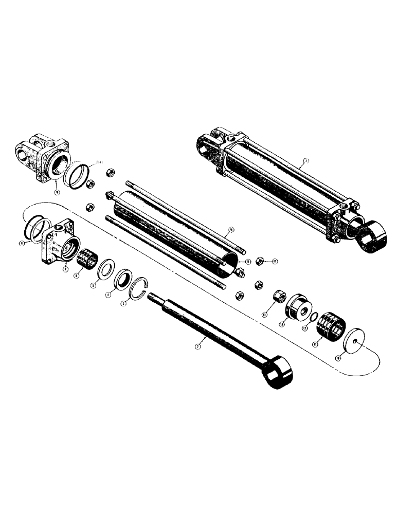 Схема запчастей Case 500 - (242) - 17751 DOZER LIFT HYDRAULIC CYLINDERS (07) - HYDRAULIC SYSTEM