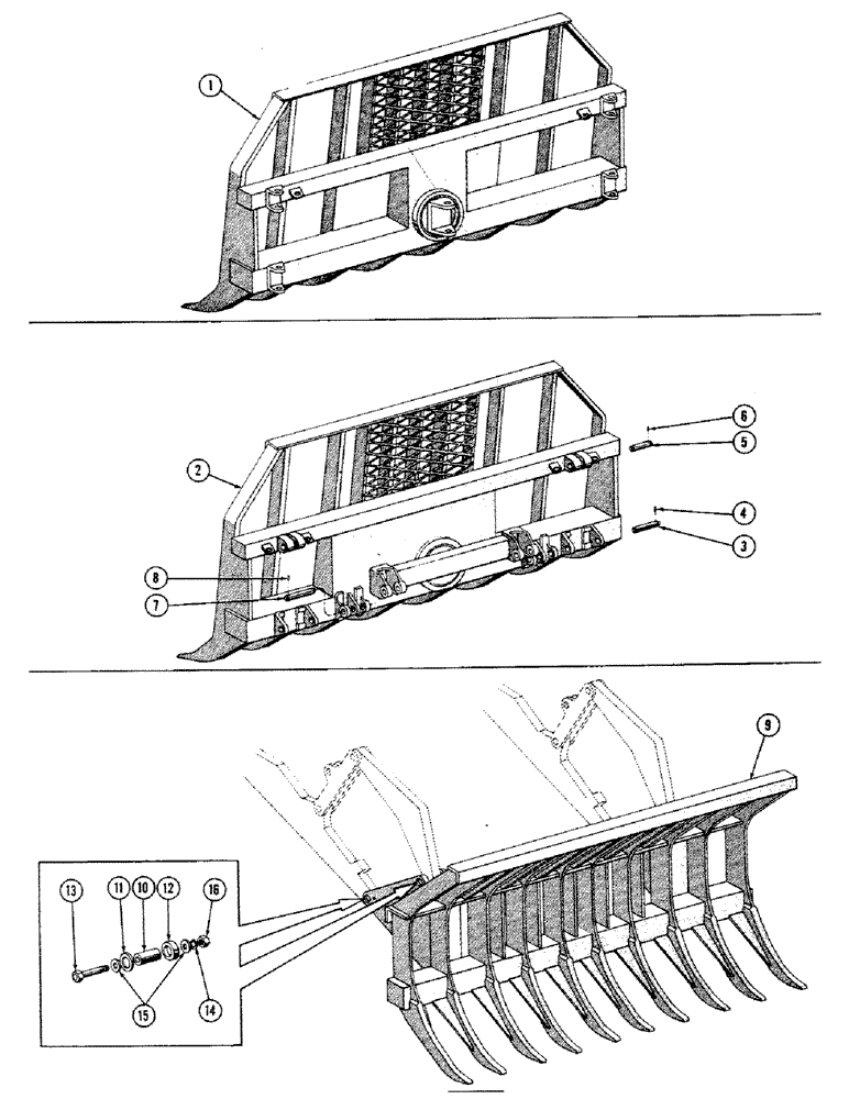 Схема запчастей Case 800 - (270) - BRUSH RAKE INSTALLATION (05) - UPPERSTRUCTURE CHASSIS