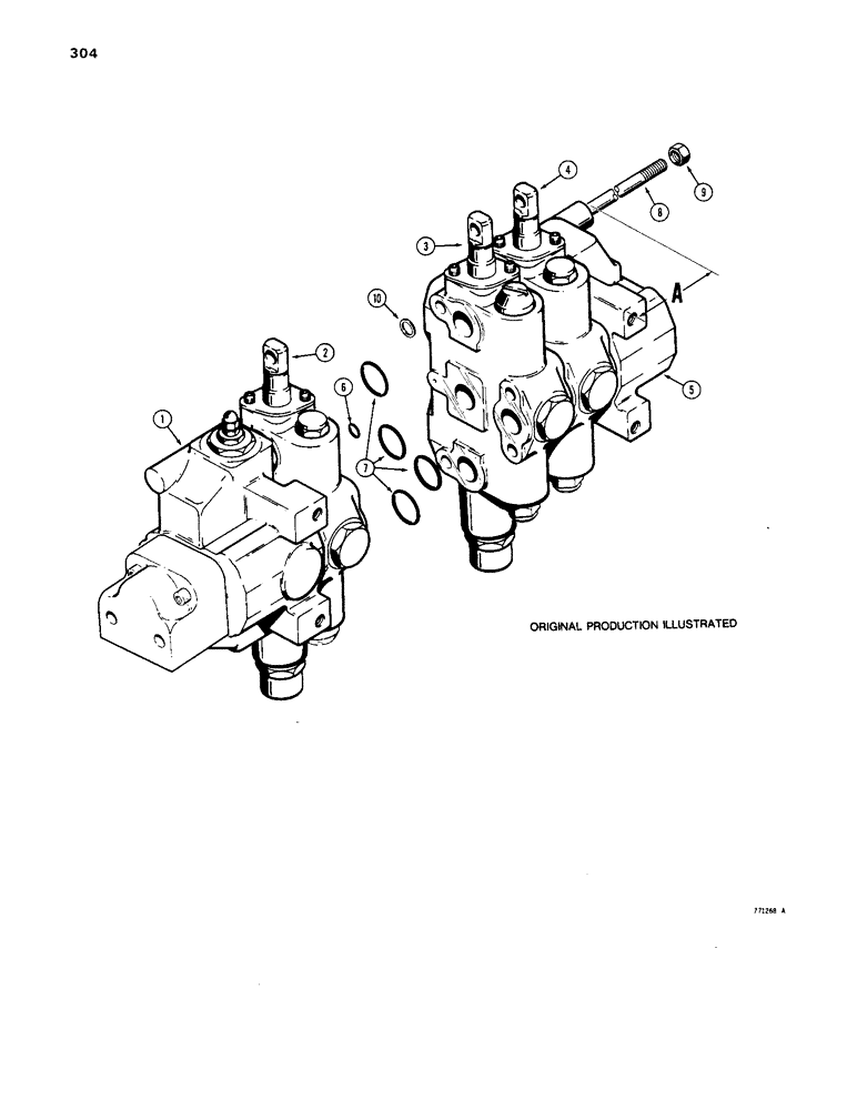 Схема запчастей Case 1450 - (304) - R25618 3 SPOOL VALVE, LOADER WITH RIPPER OR 4-IN-1 BUCKET (08) - HYDRAULICS