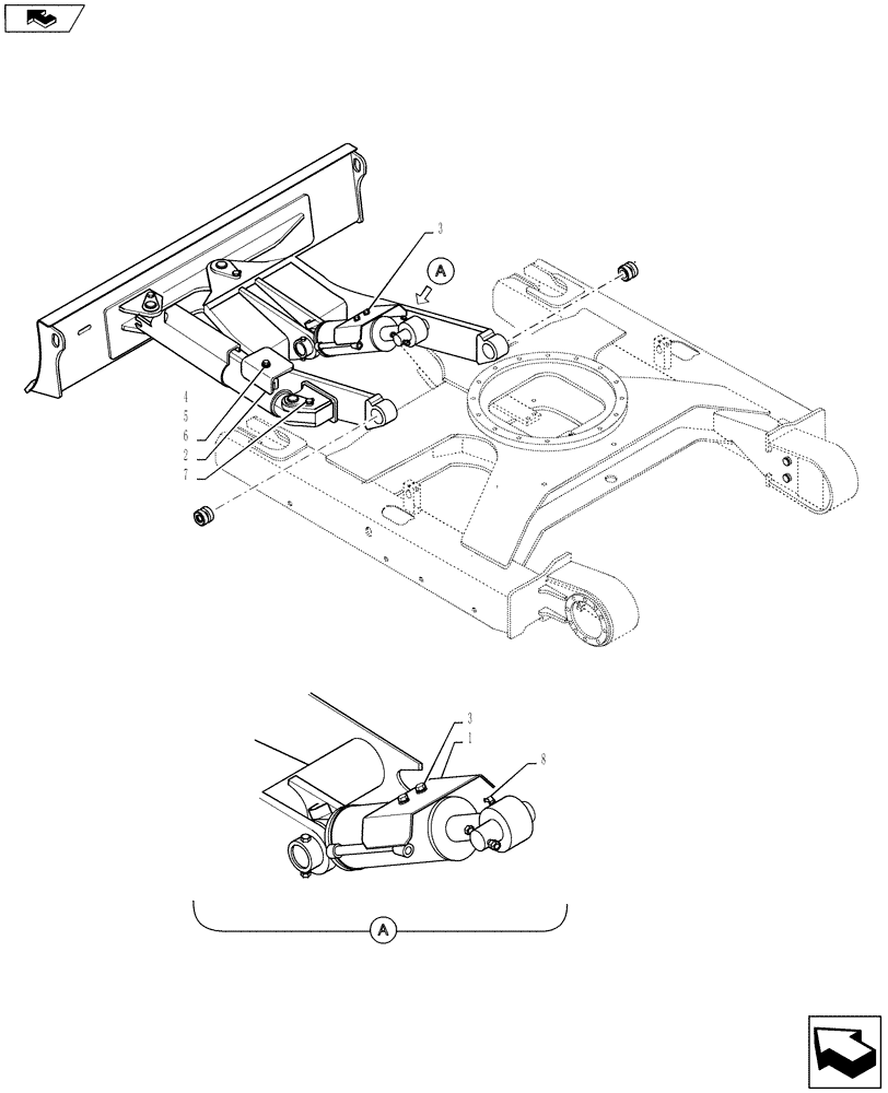 Схема запчастей Case CX31B - (02-019[00]) - DOZER GROUP, ANGLE DOZER (86) - DOZER