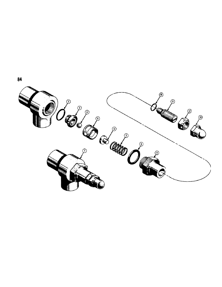 Схема запчастей Case 520 - (184) - 33959 SPECIAL RELIEF VALVE, TERRALOADR AND BACKHOE (07) - HYDRAULIC SYSTEM