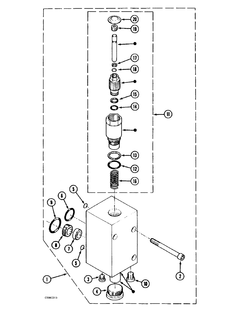 Схема запчастей Case 688BCK - (7-20) - SPEED CONTROL LIMITER, 688B CK (120301-120467) (07.1) - UNDERCARRIAGE HYDRAULICS