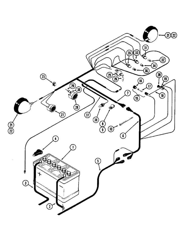 Схема запчастей Case 580 - (66) - ELECTRICAL SYSTEM, 159 GAS WITH POWER SHUTTLE (55) - ELECTRICAL SYSTEMS