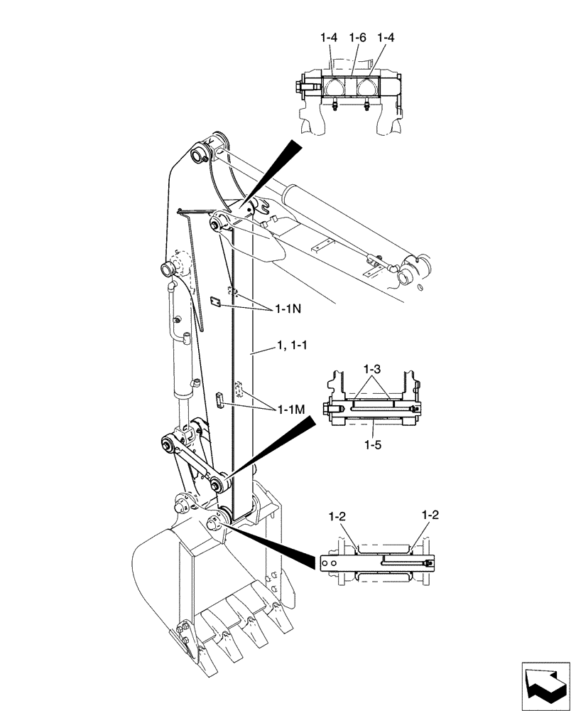 Схема запчастей Case CX36B - (03-016[00]) - ARM ASSY, LONG (84) - BOOMS, DIPPERS & BUCKETS