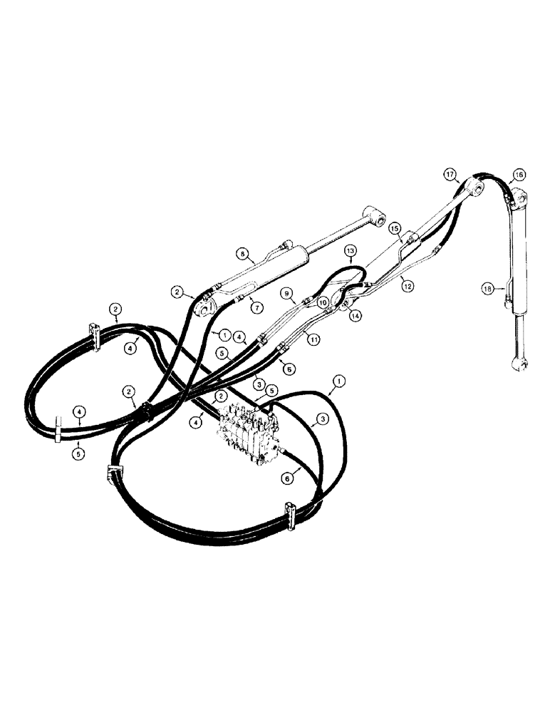 Схема запчастей Case 580SK - (1-50) - HYDRAULIC CIRCUIT, SIDESHIFT BACKHOE (00) - PICTORIAL INDEX