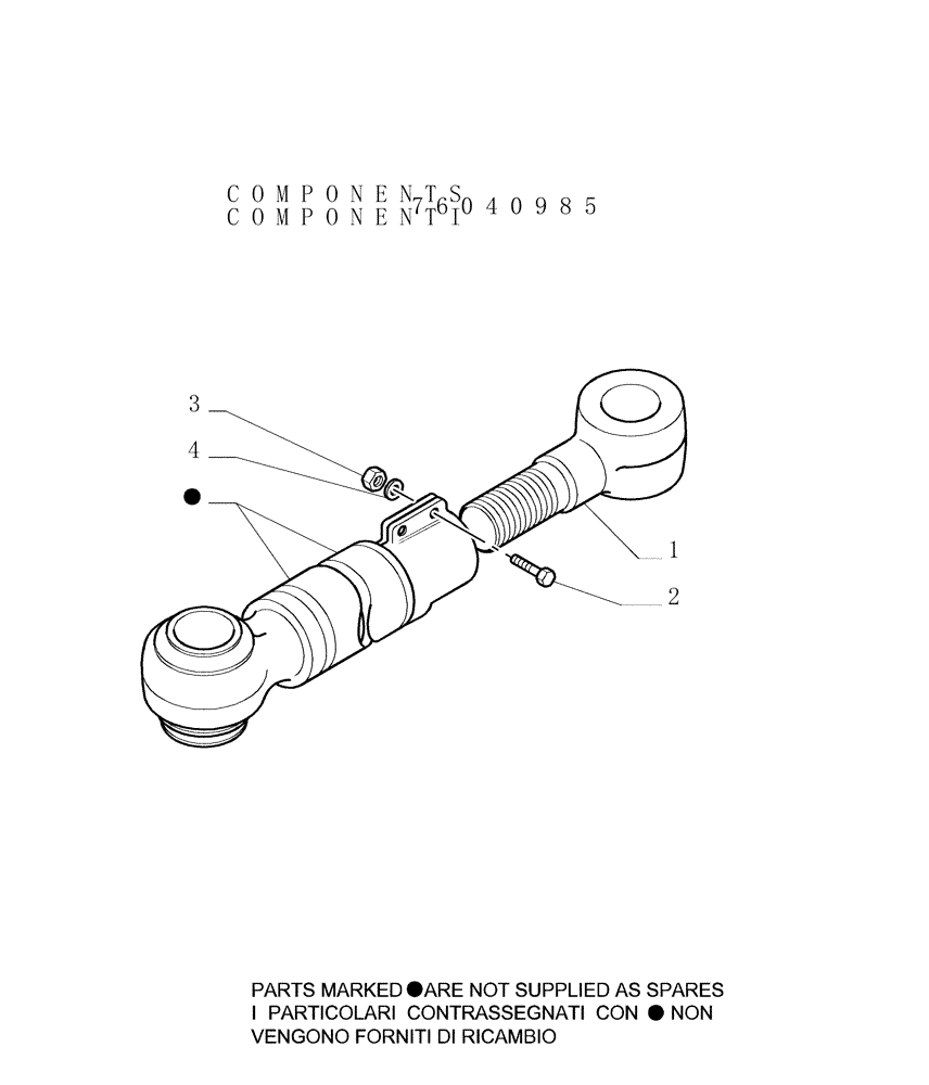 Схема запчастей Case 1850K LT - (9.466[03]) - PUSHBEAMS AND STRUTS (HSU) - CYLINDER - OPTIONAL CODE 76078095 (19) - OPTIONS