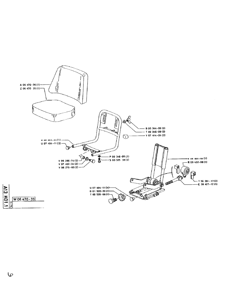 Схема запчастей Case SC150L - (006) - SEAT 