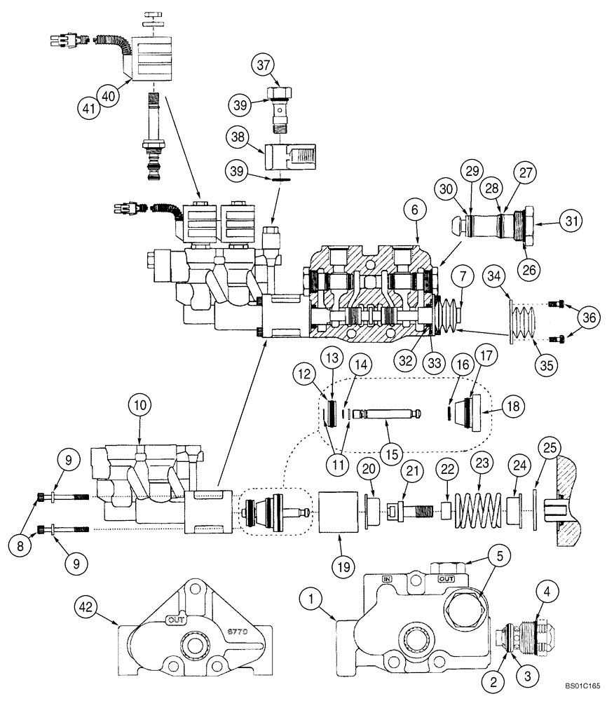 Схема запчастей Case 60XT - (08-30) - VALVE ASSY, CONTROL - HIGH FLOW (08) - HYDRAULICS