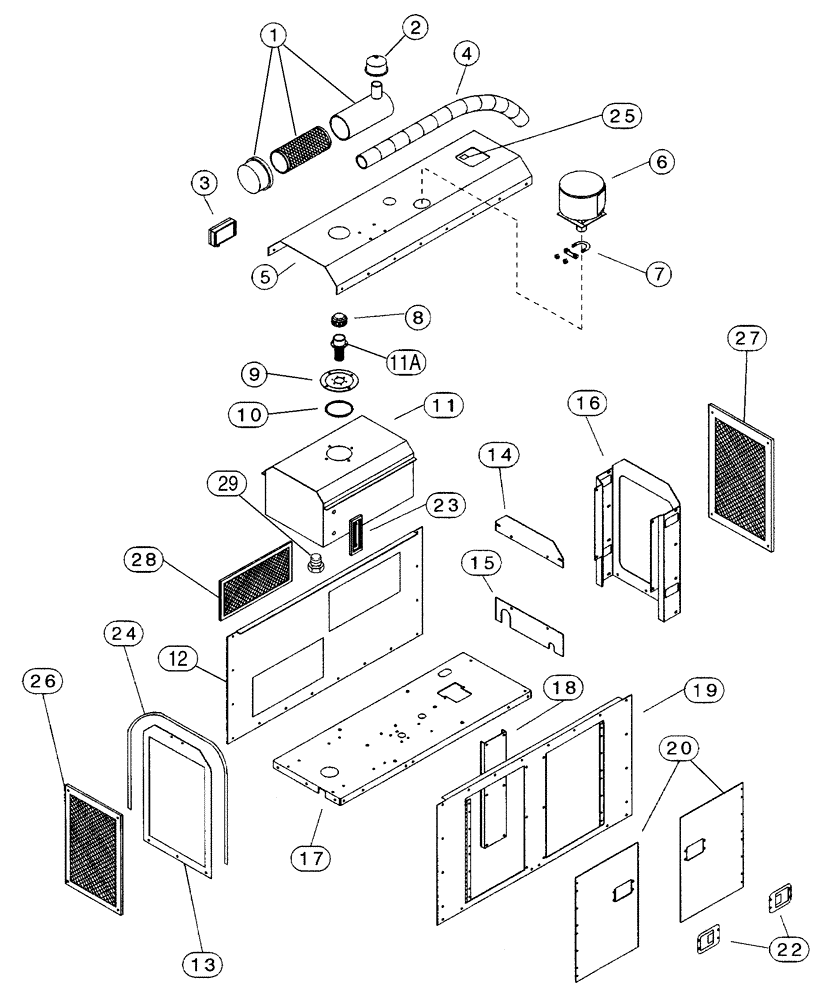 Схема запчастей Case BPDHP335 - (09-20) - BPDHP335 ENGINE ENCLOSURE 