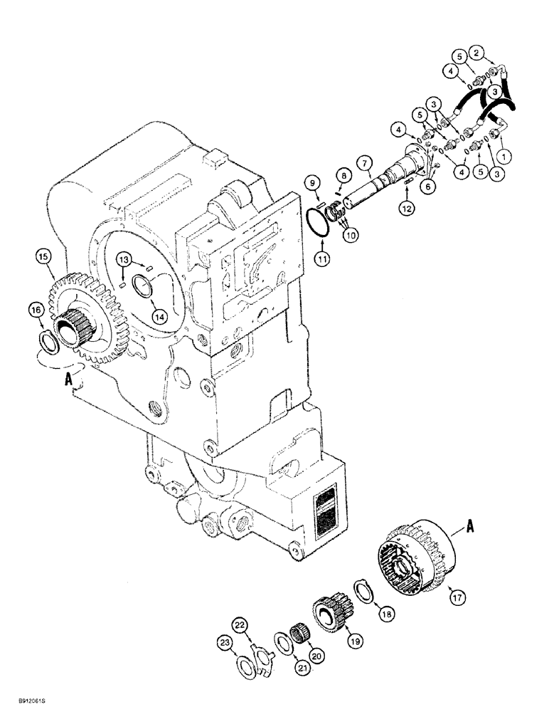 Схема запчастей Case 621B - (6-18) - TRANSMISSION ASSEMBLY, THIRD AND FOURTH CLUTCHES (06) - POWER TRAIN