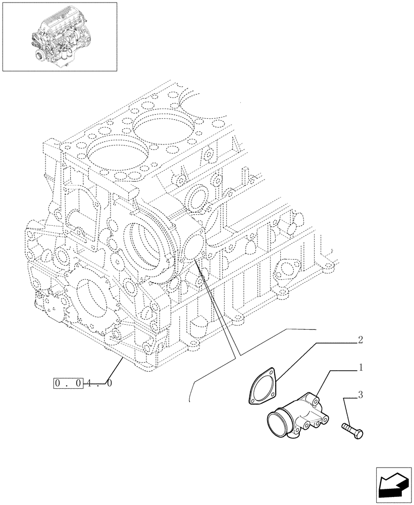 Схема запчастей Case F3AE0684D B005 - (0.32.3[01]) - WATER PUMP PIPES (504061180) 