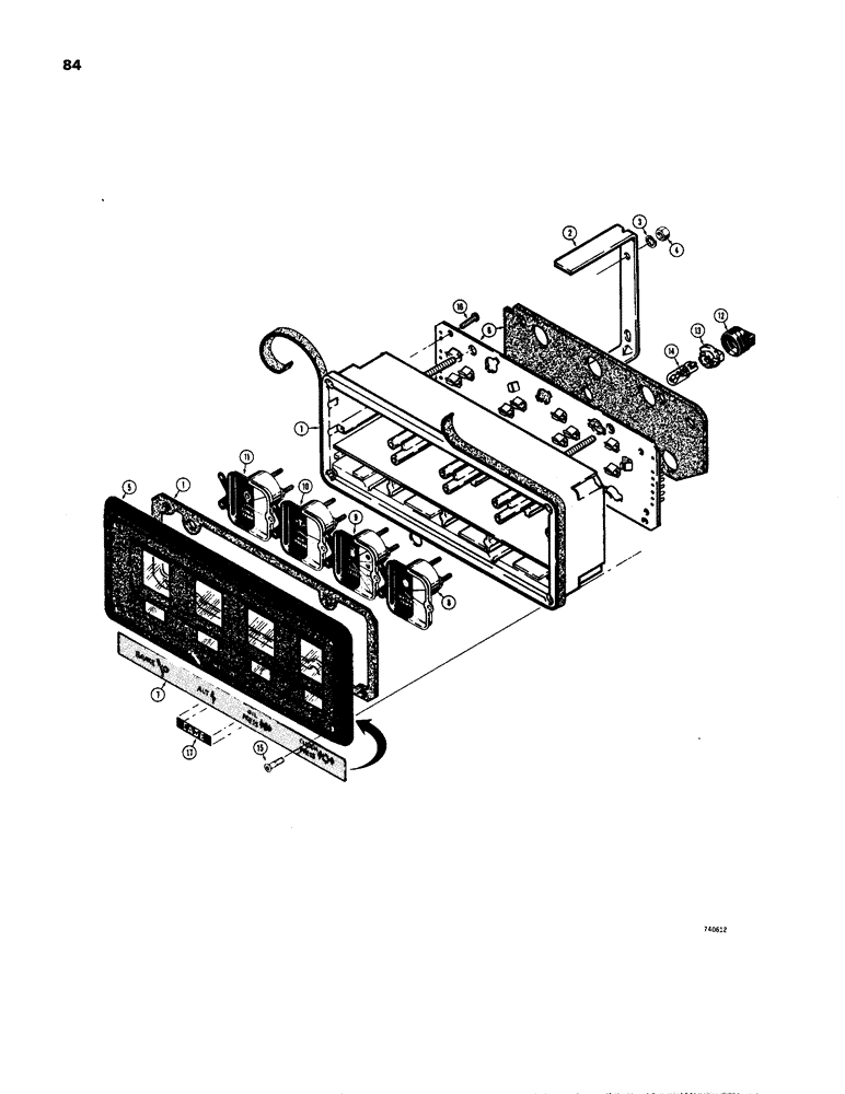 Схема запчастей Case W24B - (084) - ELECTRICAL SYSTEM, INSTRUMENT CLUSTER (04) - ELECTRICAL SYSTEMS