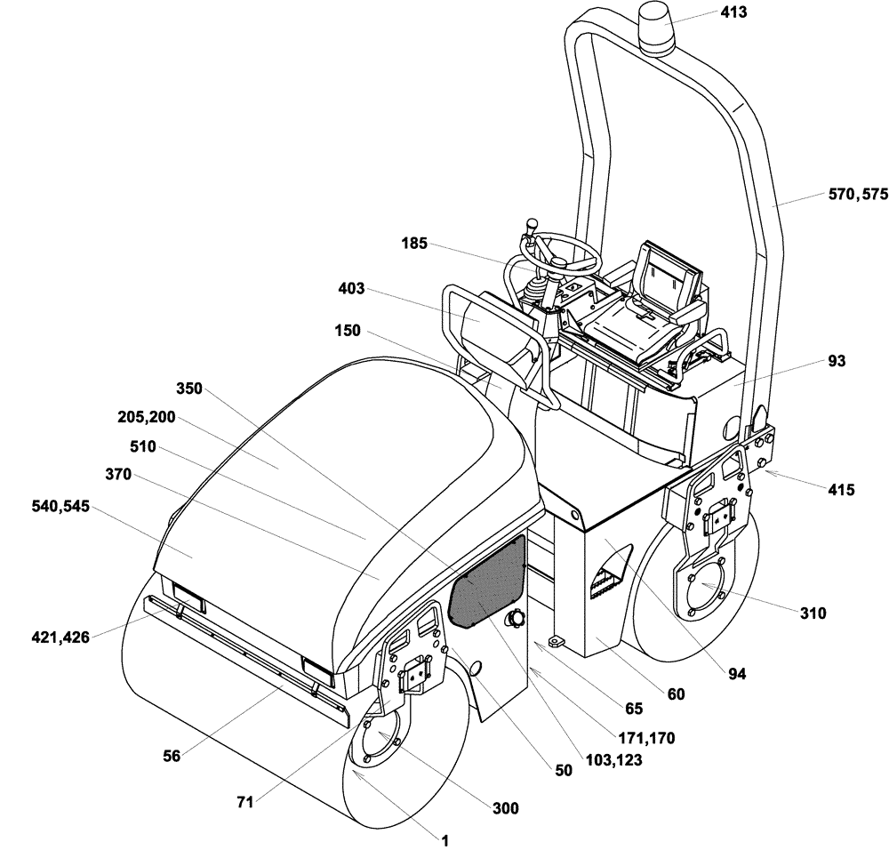 Схема запчастей Case DV201 - (00-000/1[01]) - COMPONENT INDEX (00) - PICTORIAL INDEX