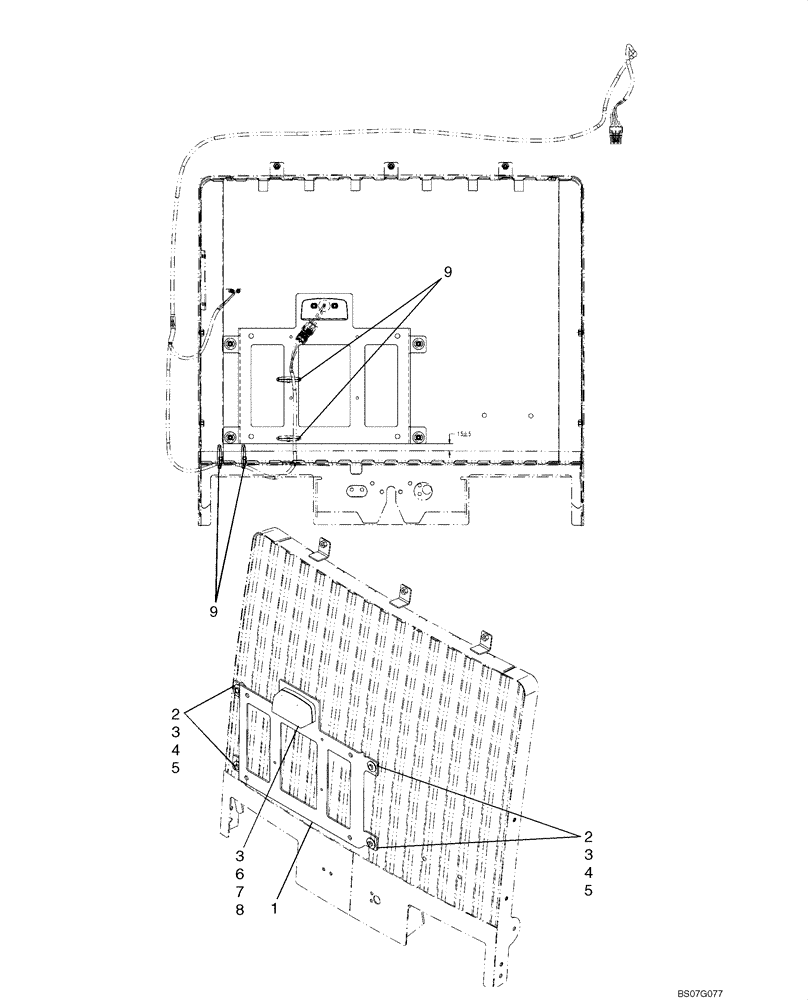 Схема запчастей Case 521E - (04-27) - LICENSE PLATE LIGHT (04) - ELECTRICAL SYSTEMS