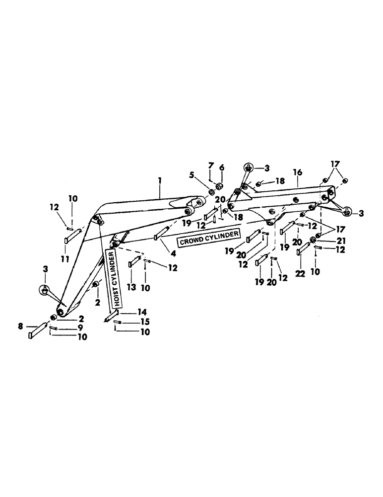 Схема запчастей Case 40EC - (061) - "Y" MAIN BOOM AND "Y" TOOL BOOM (09) - BOOMS