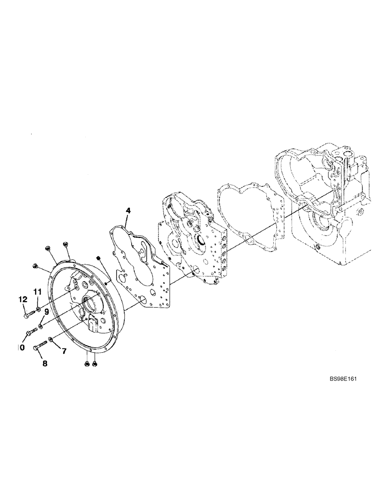 Схема запчастей Case 686GXR - (6-26) - TRANSMISSION, CONVERTER HOUSING (06) - POWER TRAIN