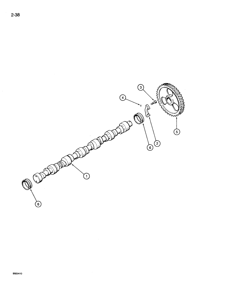 Схема запчастей Case 721 - (2-38) - CAMSHAFT, 6T-830 ENGINE (02) - ENGINE