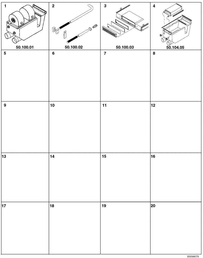 Схема запчастей Case SV212 - (50.000.01) - CAB CLIMATE CONTROL - SECTION PICTORIAL 1/1 (50) - CAB CLIMATE CONTROL