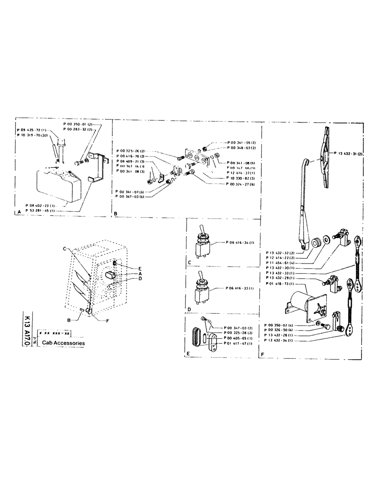 Схема запчастей Case 220CKS - (78) - CAB ACCESSORIES (06) - ELECTRICAL SYSTEMS