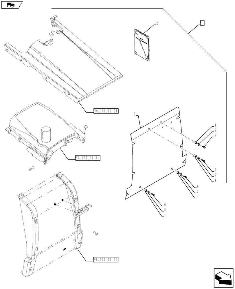 Схема запчастей Case 580SN - (88.090.04) - DIA KIT, CHAFF SCREEN (88) - ACCESSORIES