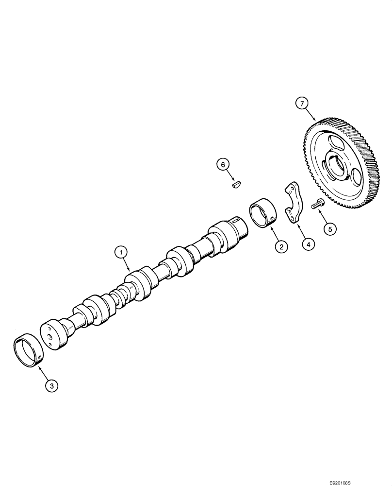 Схема запчастей Case CX130 - (02-17) - CAMSHAFT (02) - ENGINE