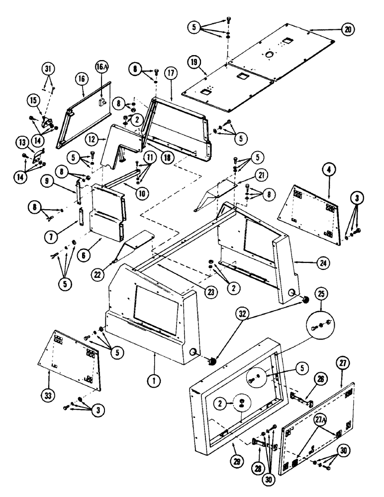 Схема запчастей Case 880B - (108) - SHROUD GRILLES AND RELATED PARTS (05) - UPPERSTRUCTURE CHASSIS