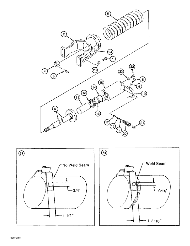 Схема запчастей Case 9060B - (5-08) - TRACK ADJUSTER (11) - TRACKS/STEERING