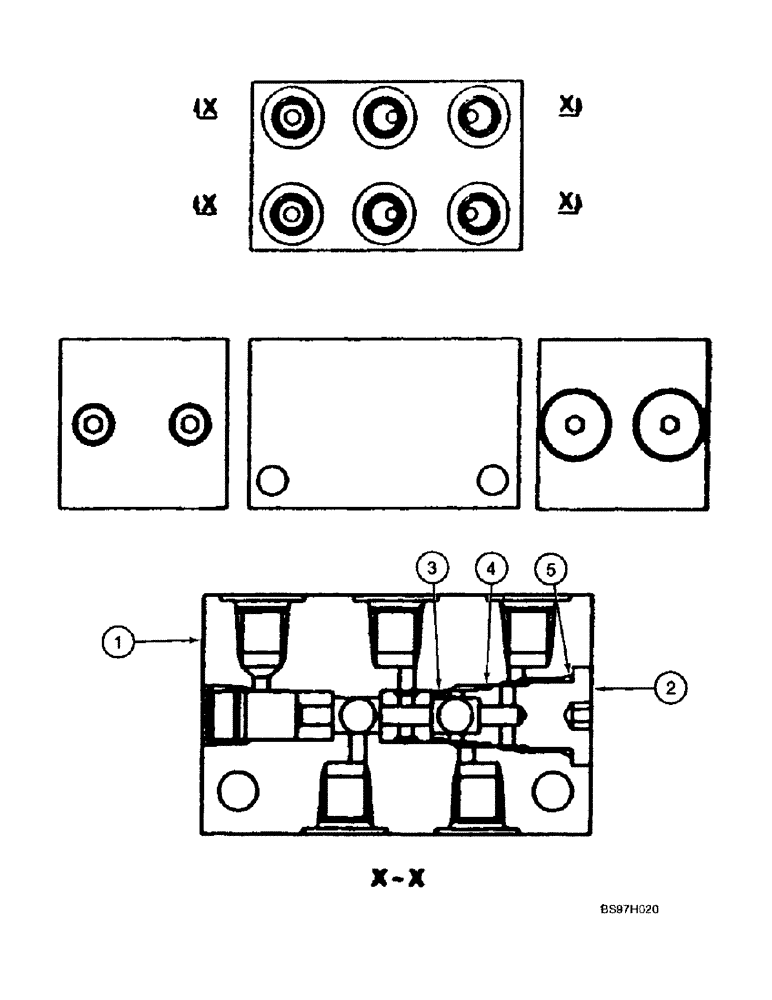 Схема запчастей Case 9045B - (8-116) - SHUTTLE VALVE ASSEMBLY (08) - HYDRAULICS