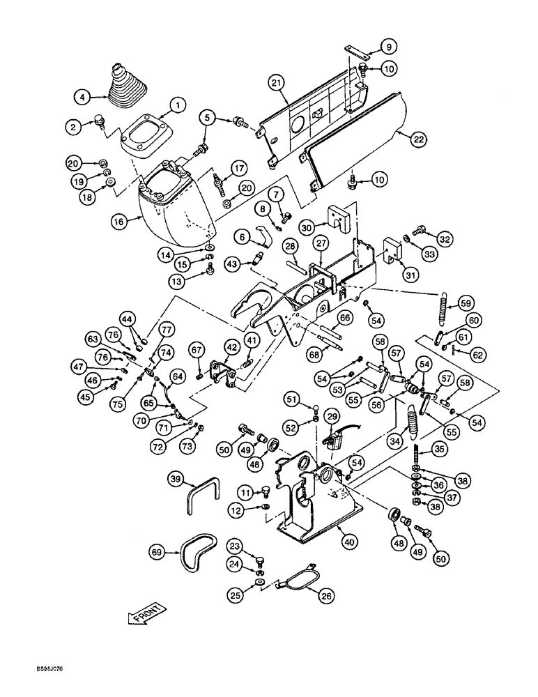 Схема запчастей Case 9060B - (9-042) - LEFT-HAND CONTROL CONSOLE ASSEMBLY (09) - CHASSIS