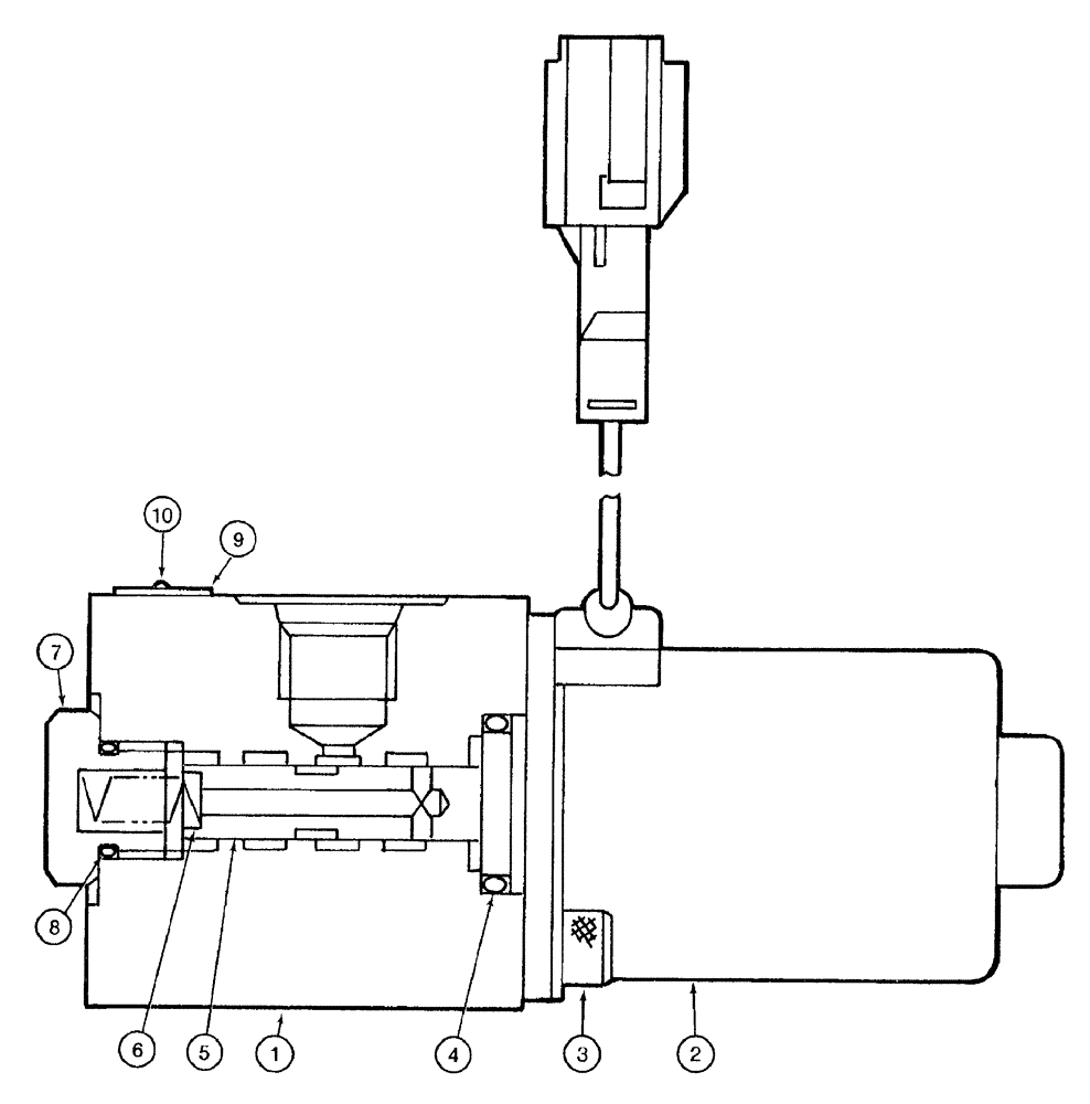 Схема запчастей Case 9050B - (8-178) - FREE SWING SOLENOID VALVE (08) - HYDRAULICS