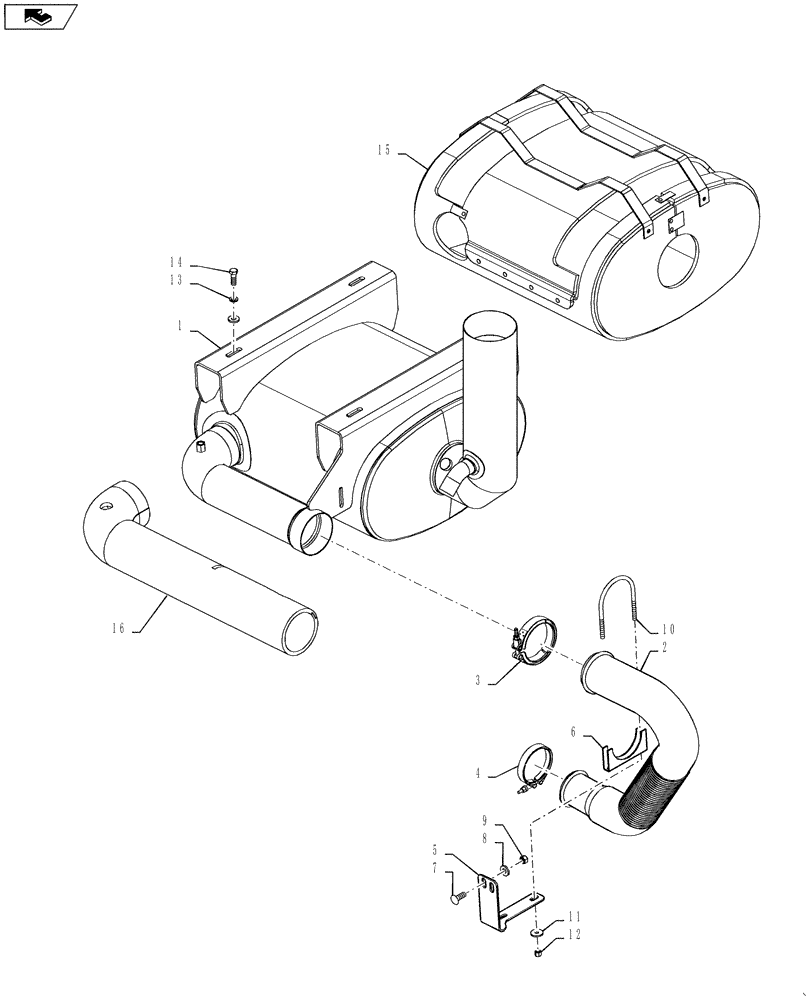 Схема запчастей Case 1121F - (10.254.01) - MUFFLER (10) - ENGINE