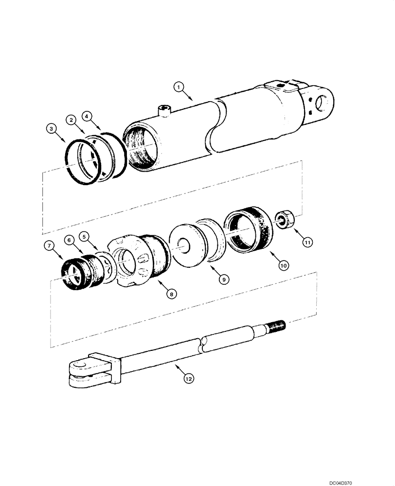 Схема запчастей Case 865 - (08.56[00]) - CYLINDER - BLADE SIDE SHIFT (08) - HYDRAULICS