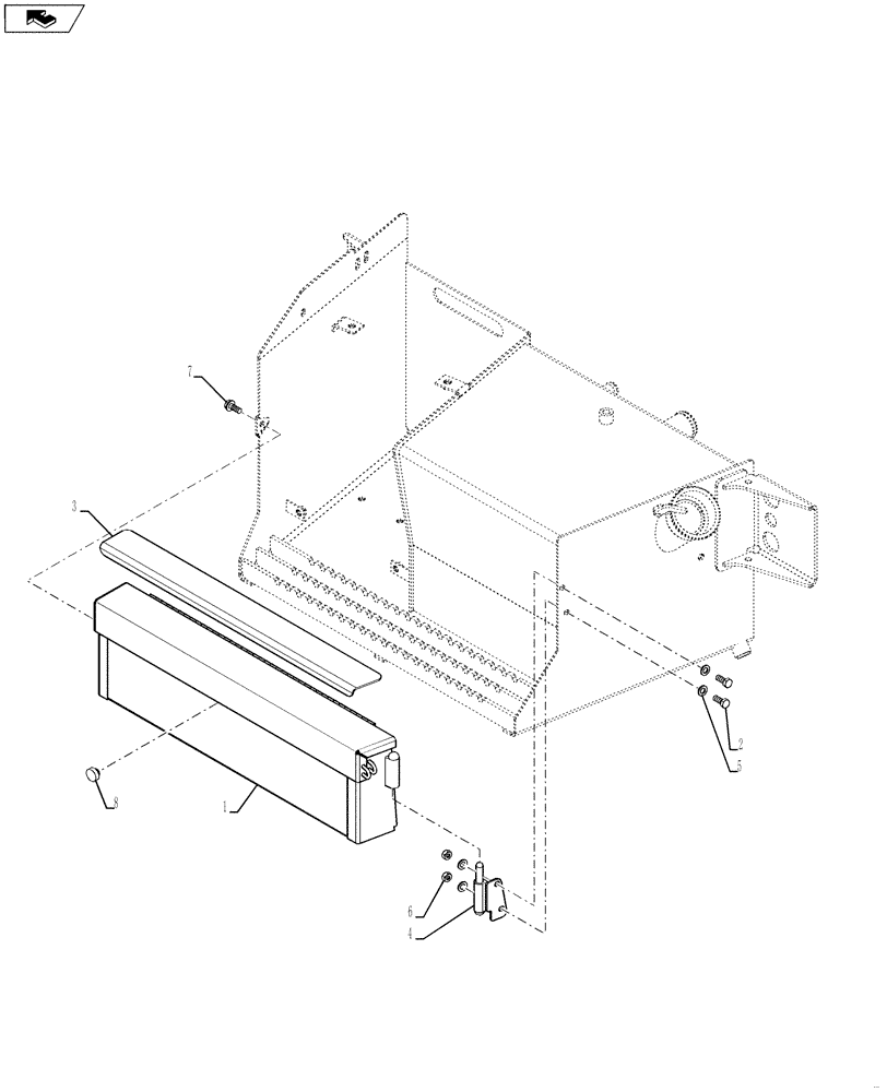 Схема запчастей Case 580SN WT - (35.750.03) - HYDRAULICS - TANK, TOOL BOX (35) - HYDRAULIC SYSTEMS