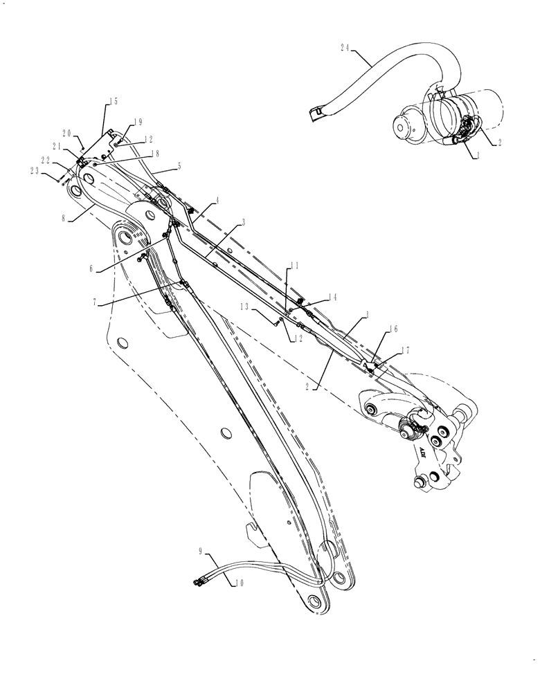 Схема запчастей Case 590SN - (35.726.13[02]) - HYDRAULICS - COUPLER, BACKHOE BUCKET (EXTENDABLE DIPPER) (35) - HYDRAULIC SYSTEMS