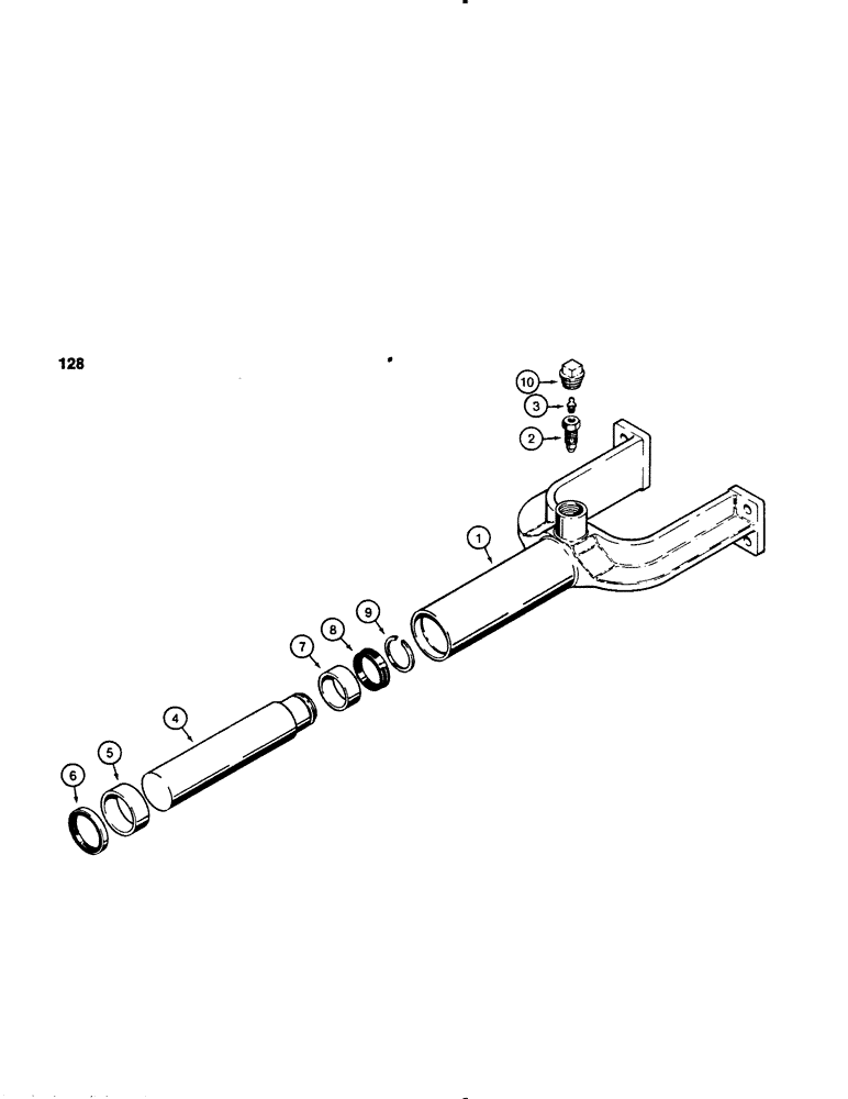 Схема запчастей Case 455B - (128) - TRACK ADJUSTER AND IDLER, TRACK ADJUSTER (04) - UNDERCARRIAGE