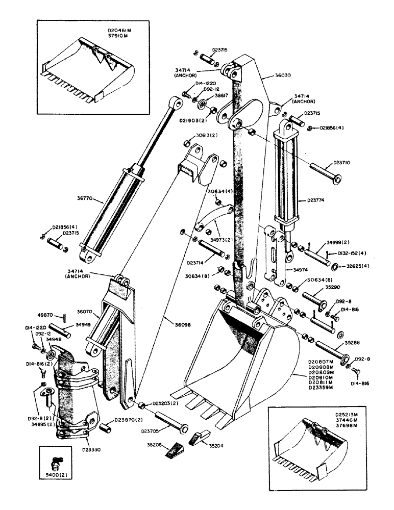 Схема запчастей Case 310B - (10) - TOWER, BOOM, DIPPER ARM, AND BUCKETS, TOWER AND BOOM 