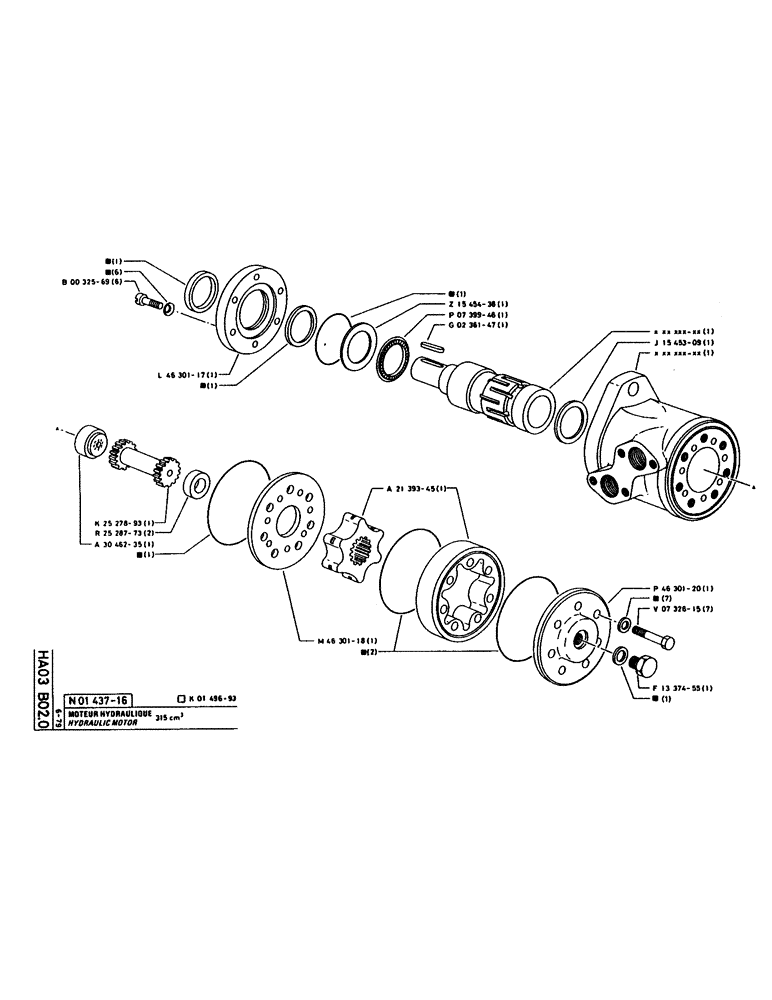 Схема запчастей Case 160CL - (137) - HYDRAULIC MOTOR (07) - HYDRAULIC SYSTEM