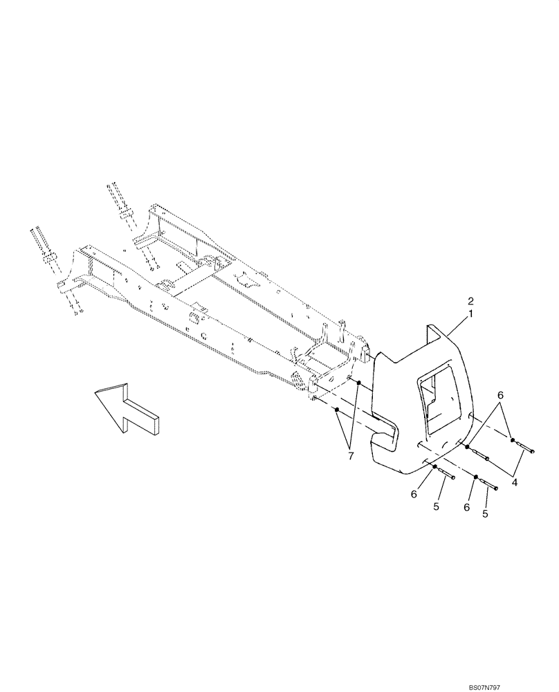 Схема запчастей Case 586G - (09-19) - COUNTERWEIGHTS, REAR (09) - CHASSIS