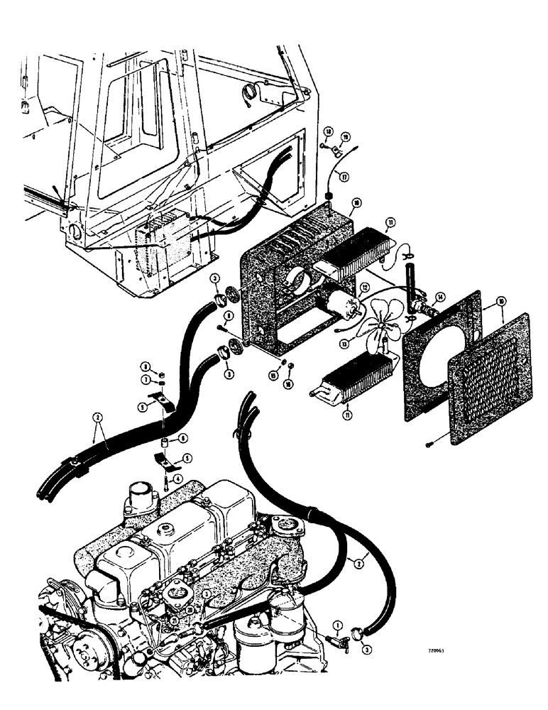 Схема запчастей Case 580B - (248) - OPERATORS CAB, CAB HEATER (09) - CHASSIS/ATTACHMENTS