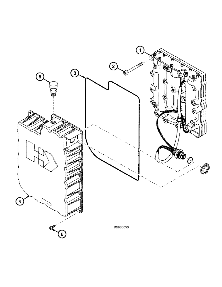 Схема запчастей Case 590SL - (6-112) - CLARK POWERSHIFT TRANSMISSION ASSEMBLY, CONTROL VALVE MOUNTING AND SEALING (06) - POWER TRAIN