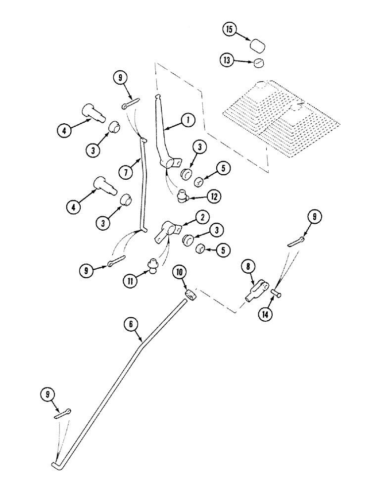 Схема запчастей Case 580SK - (6-30) - FRONT DRIVE AXLE CONTROL, UP TO S/N JJH0045498 (06) - POWER TRAIN