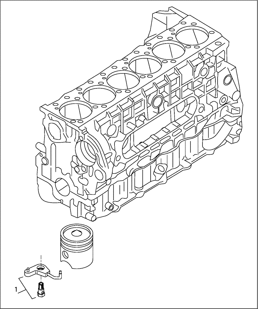 Схема запчастей Case 340B - (01A00000284[001]) - NOZZLE, CRANKCASE (87584835) (01) - ENGINE