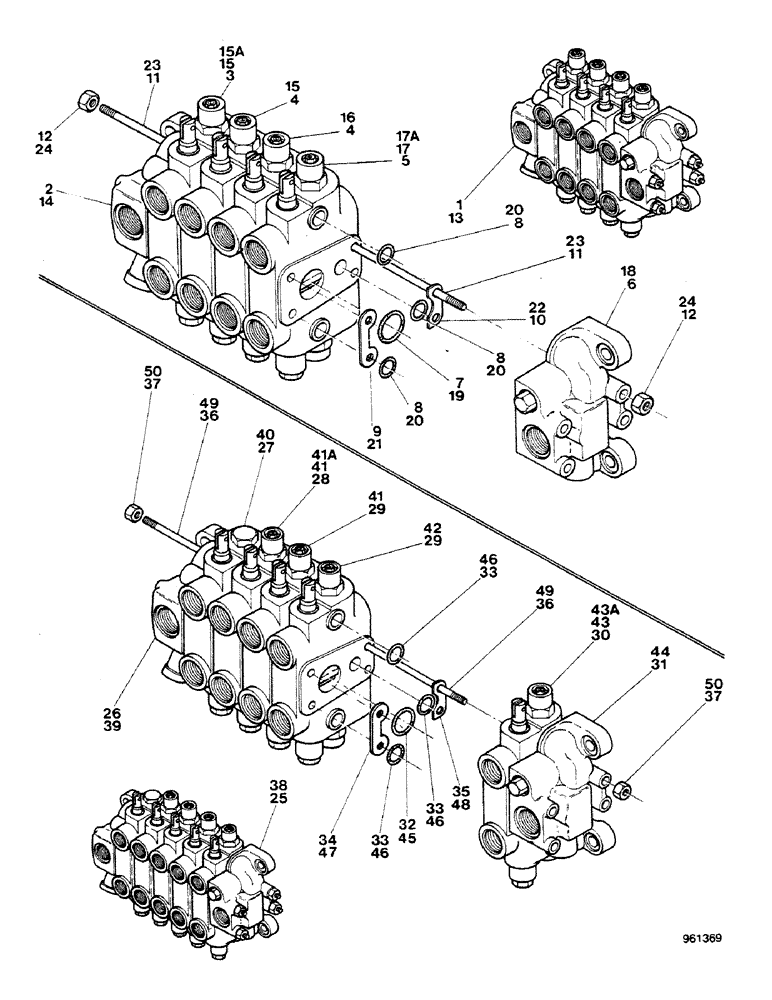 Схема запчастей Case 580G - (288) - BACKHOE - CONTROL VALVES (08) - HYDRAULICS