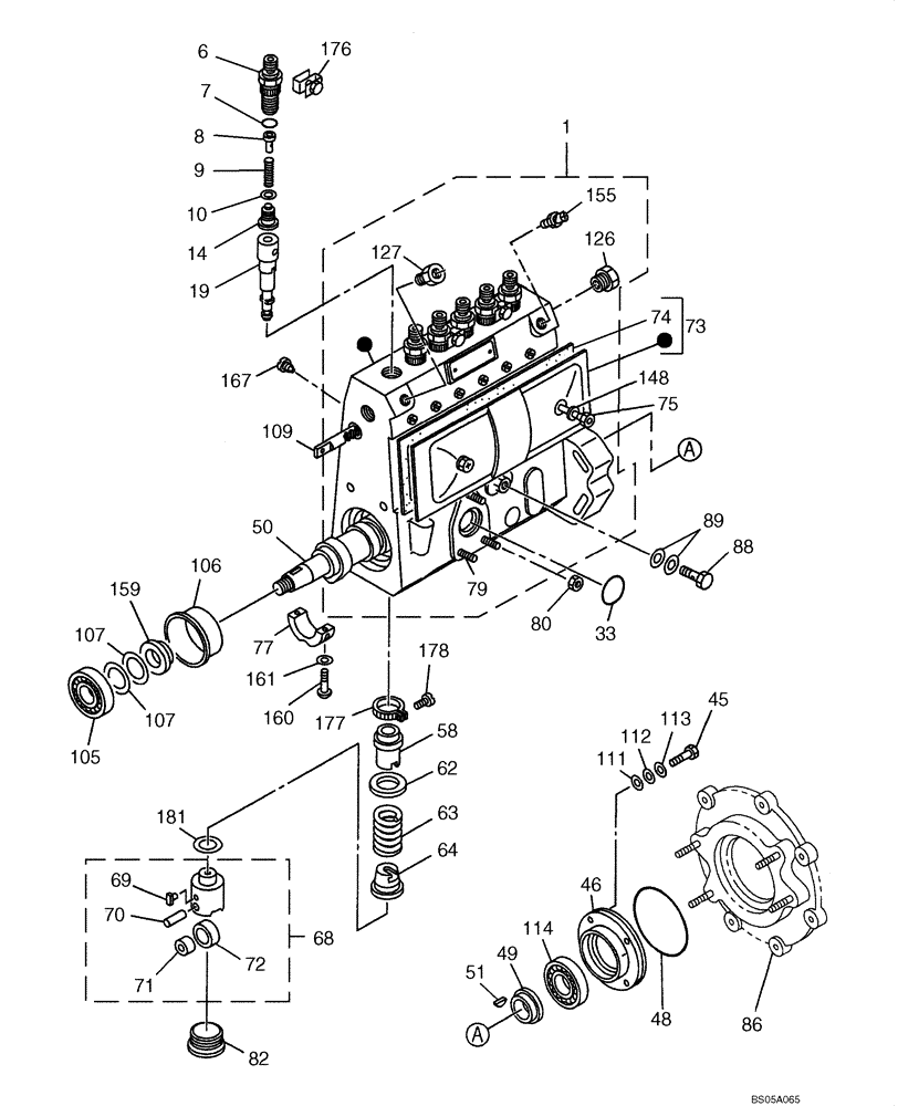 Схема запчастей Case CX225SR - (03-08) - FUEL INJECTION PUMP (03) - FUEL SYSTEM