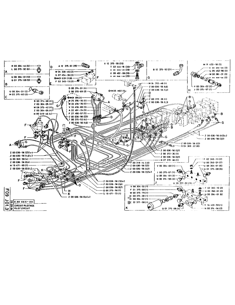 Схема запчастей Case 160CL - (122) - PILOT CIRCUIT (07) - HYDRAULIC SYSTEM