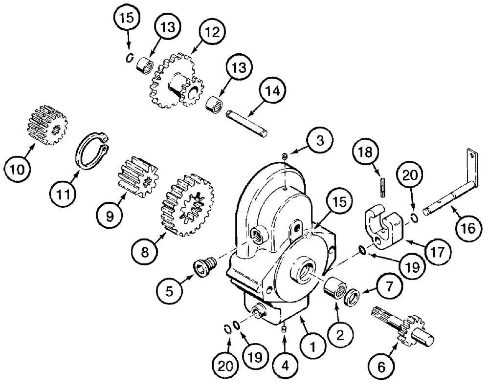 Схема запчастей Case TF300B - (06-12) - TRANSMISSION ASSY REDUCTION GEAR (06) - POWER TRAIN