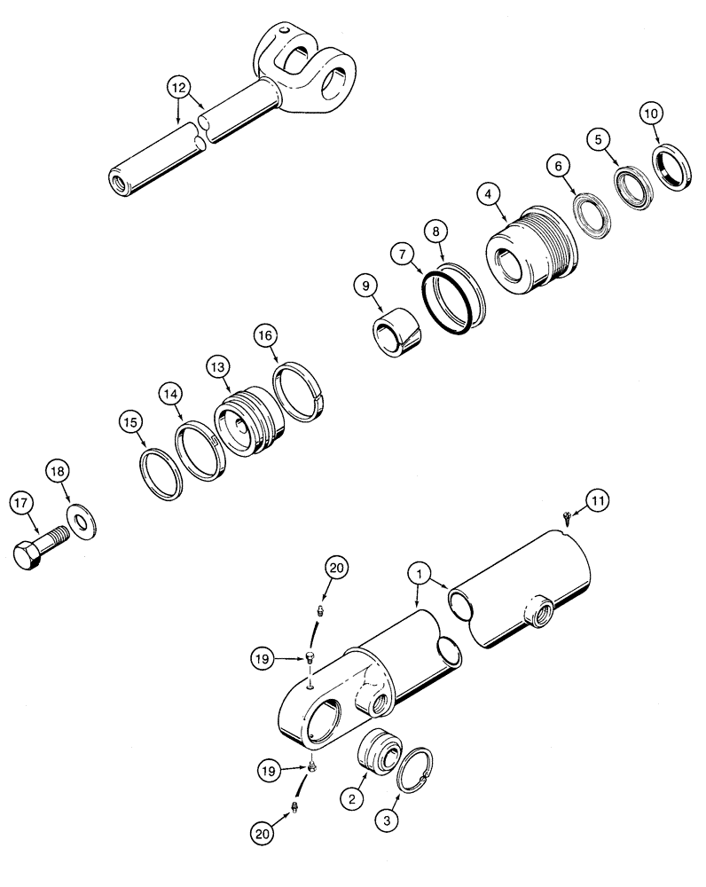 Схема запчастей Case 721C - (05-09) - CYLINDER ASSY - STEERING (05) - STEERING